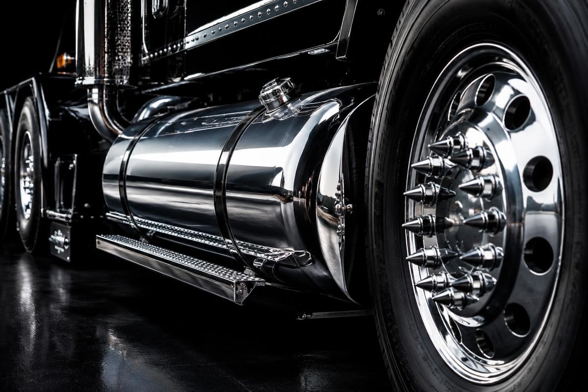 Polished chrome fuel tank and rims