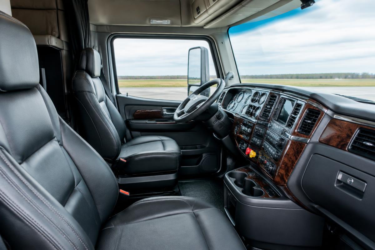 Detailed truck cab interior